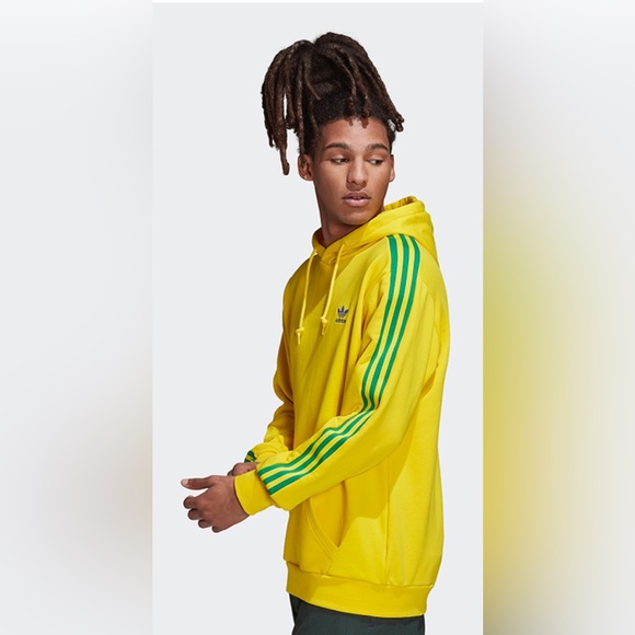 Adidas men’s yellow hoodie. NWT!  Size Small - Picture 3 of 12